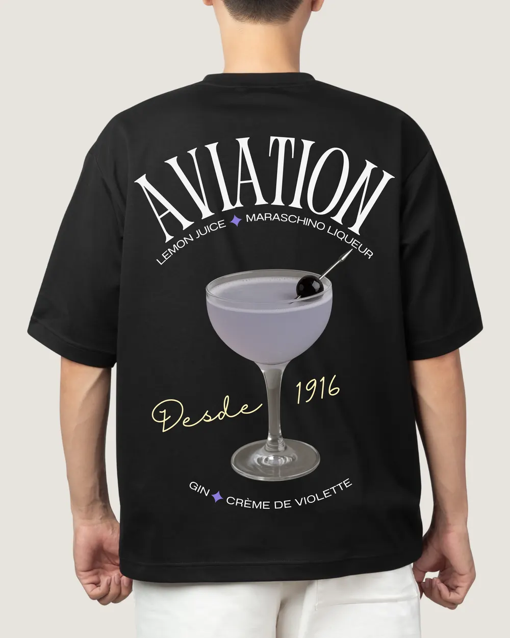 Playera Aviation, vista de espalda
